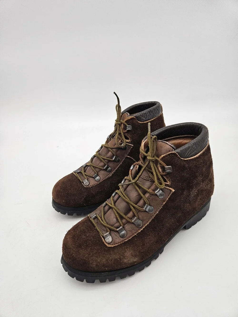 DEXTER VINTAGE MOUNTAINEER HIKING BOOTS LEATHER & SUEDE  women 6M Made in USA